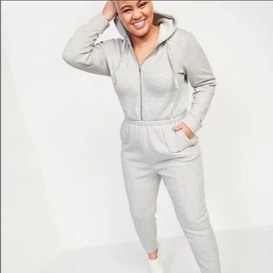 Old Navy Front Zip Fleece Jumpsuit